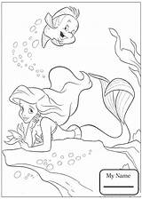 Ariel Pages Coloring Flounder Mermaid Getcolorings Little Getdrawings sketch template