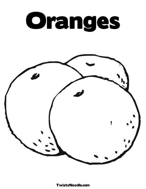 oranges coloring page  images preschool colors coloring pages
