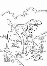 Pages Coloring Bambi Kids Printable Disney sketch template