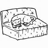 Sofa Couch Coloring Pages Getcolorings Color Getdrawings Clip Printable sketch template