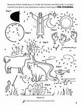 Coloring Creation Pages Sheets Lds Connect Kids Jesus Printable Days Earth Dot God Bible Dots Preschool Worksheets Pdf School Animals sketch template