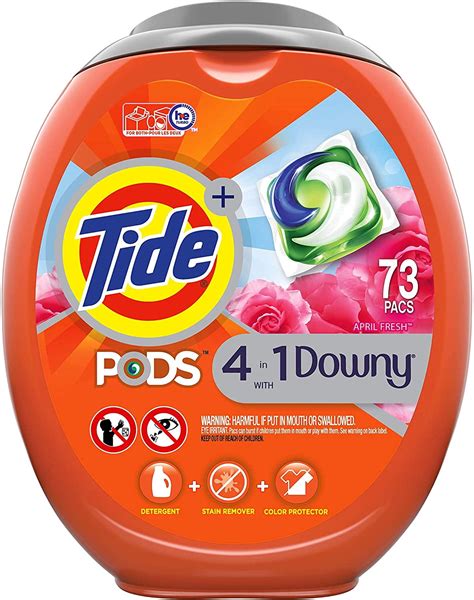 tide pods     downy laundry detergent soap pods high efficiency  april fresh