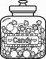 Candy Coloring Pages Jar Chocolate Factory Jars Choose Board Color Charlie sketch template