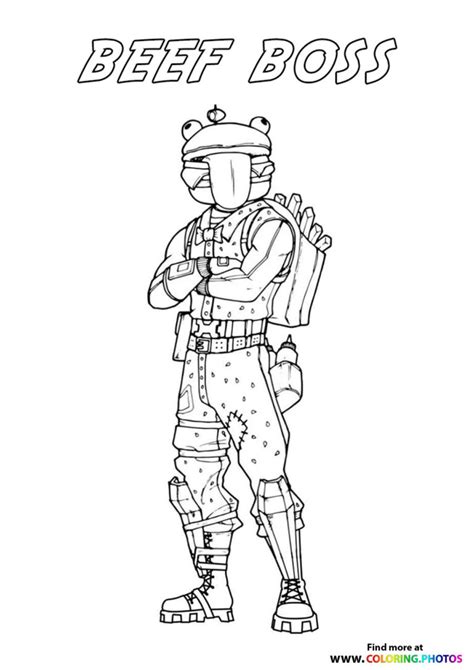 fortnite coloring sheet beef boss coloring pages
