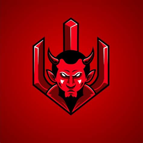 mascota del logotipo del diablo vector premium