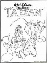 Tarzan Coloring Disney Pages Color Printable Kids Sheets Jane Dibujos Colouring Book Sheet Para Colorear Cartoon Print Clipart Adult Guardado sketch template