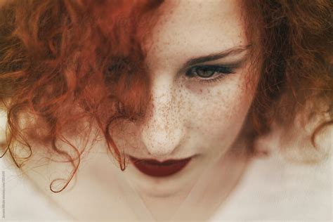 Portrait Of A Beautiful Ginger Girl By Stocksy Contributor Jovana