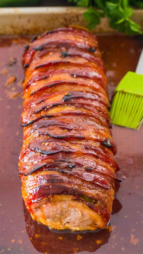 bacon wrapped pork tenderloin sweet  savory meals