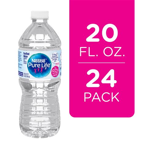 nestle pure life purified water  fl oz plastic bottled water case   walmartcom