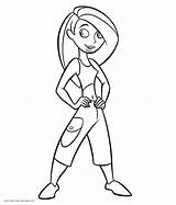 Kim Possible Coloring Pages Getdrawings sketch template