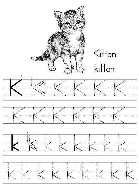 kitten  alphabet preschool kindergarten letters letter