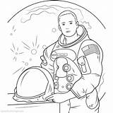 Astronaut Xcolorings Rocket sketch template