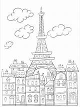 Coloring France Pages Tower Eiffel Flag Getdrawings Kids Printable Sketch Drawing sketch template