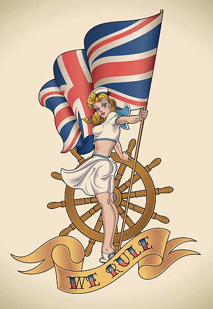 pin up girl tattoo sailor women illustrations royalty free vector