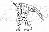 Nightmare Little Moon Pony Coloring Luna Pages Princess Filly Drawing Color Printable Sketch Pny Template Getcolorings Deviantart Print sketch template