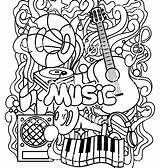 Coloring Pages Instruments Musical Instrument Music Getdrawings sketch template