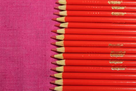 crayola single color pencils set of 24 red orange