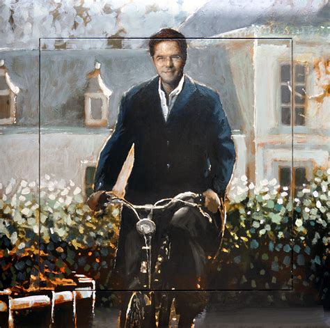 onze minister president op de fiets voor het catshuis biking holland cycling painting art