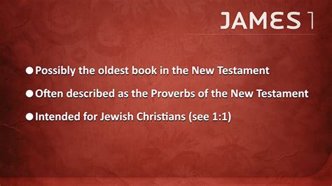 An Introduction To The Book Of James