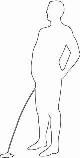 Man Peeing Silhouette Silhouettes Vector Outline Coloring Pages Drawing sketch template