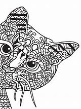 Zentangle Katten Volwassenen Erwachsene Katzen Kleurplaten Pintar Siluetas Supercoloring Adolescentes Malvorlage Ausmalbild sketch template