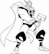 Thor Mighty sketch template