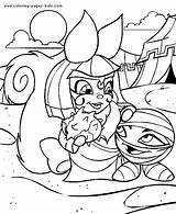 Coloring Pages Cartoon Neopets Color Character Printable Sheets Kids Found sketch template
