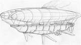 Steampunk Airship Hms sketch template