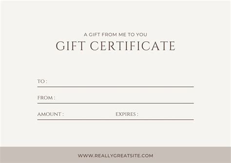 gift certificate  printable template printables template