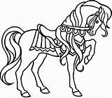 Coloring Pages Horse Christmas Printable Getcolorings Color sketch template