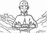 Aang Avatar Coloring Faithless Meditation Donx Wecoloringpage sketch template