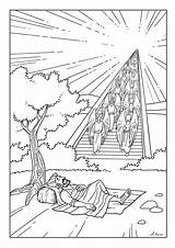 Coloring Pages Jacob Ladder Dream Bible Kids Heaven Stairway Sunday School Drawing Printable Stories Jacobs Color Story Worksheets Activities Crafts sketch template