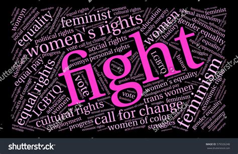 Womens Rights Fight Word Cloud On Stock Vector 579326248 Shutterstock