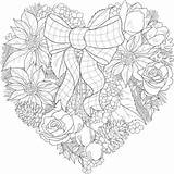 Coloring Pages Christmas Floral Stamping sketch template