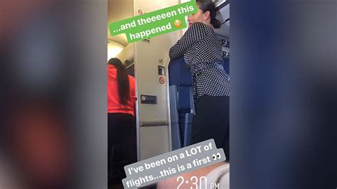 Couple Join Mile High Club Awkwardly Exit Toilet Together