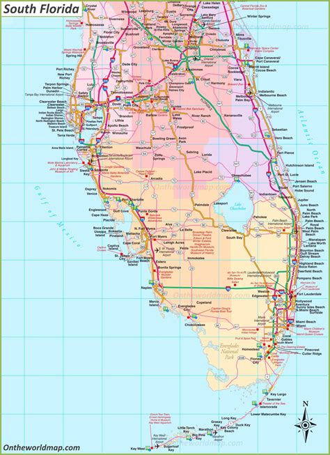 map  south florida ontheworldmapcom