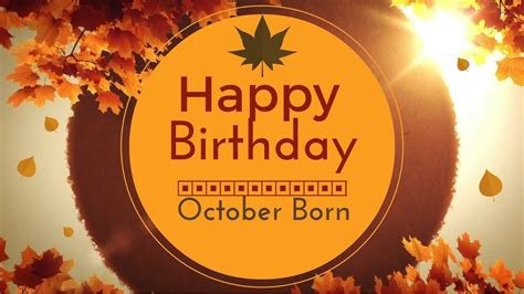 happy birthday october clipart   cliparts  images