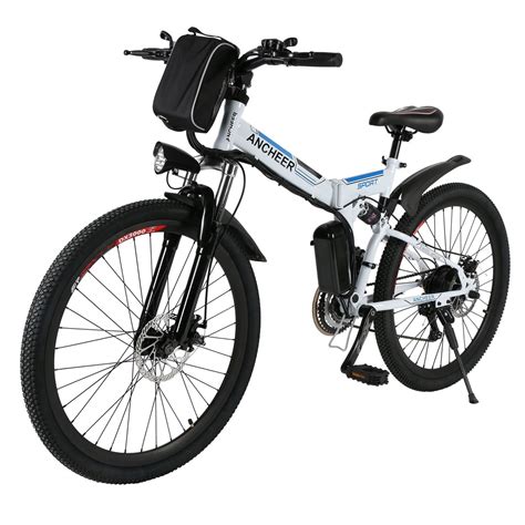 exercise bike zone ancheer folding electric mountain bike  full suspension review