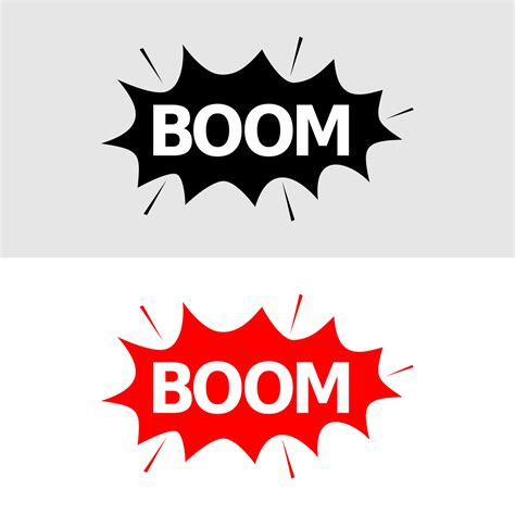 boom logo vector design element explosion logo  vector art  vecteezy