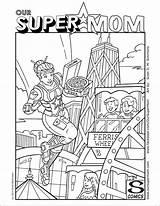 Coloring Chicago Skyline Mom Super Pages Kids Printable Getdrawings Getcolorings Color sketch template