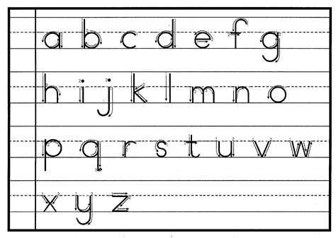 queensland cursive alphabet chart  printable cursive alphabet