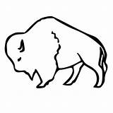 Buffalo Outline Clipart Tattoo Bison Drawing Easy Animal Drawings Sketch Coloring Cut Clip American Native Cartoon Tatoo Line Etsy Draw sketch template