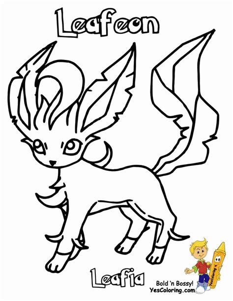 eevee leafeon coloring page     eevee  final forms