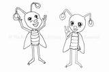 Coloring Firefly Library Clipart Cartoon sketch template