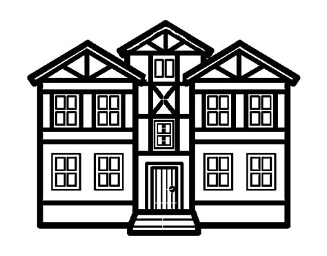 houses coloring page coloringcrewcom