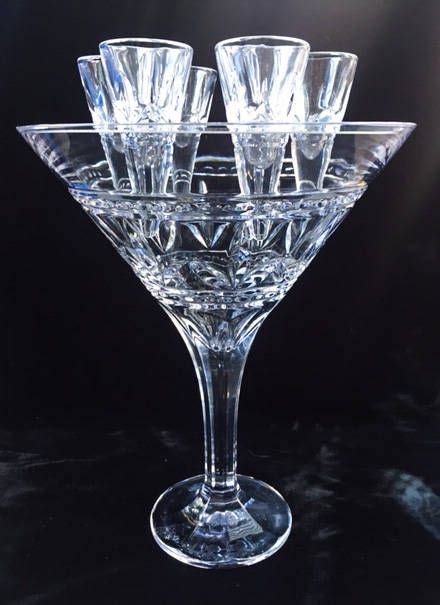 Giant Martini Glass With 6 Glasses Jumbo Martini Glass Extra Etsy