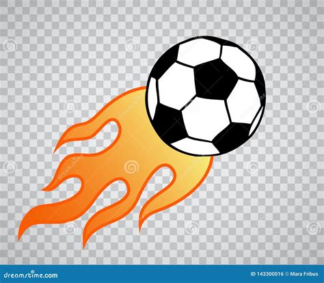Football Soccer Ball Illustration Stock Vector Illustration Of Flame