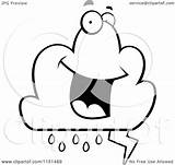 Lightning Cloud Cartoon Character Coloring Clipart Thoman Cory Outlined Vector Royalty Protected Collc0121 sketch template