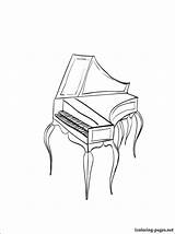 Coloring Piano Drawing Harpsichord Pages Orchestra Story Keyboard Color Getcolorings Music Getdrawings Paintingvalley Teaching 1coloring sketch template