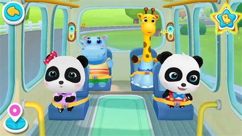 panda school bus  shopping kids cartoon kids